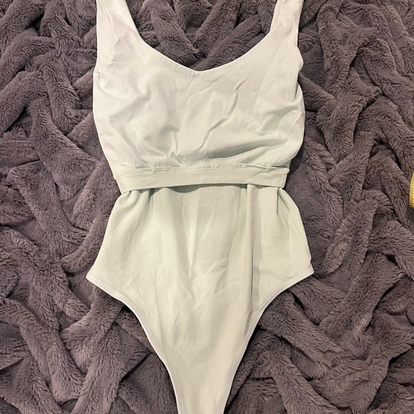 NWT Free People Aqua Green Clean Lines Bodysuit Size XS/S - Picture 11 of 13